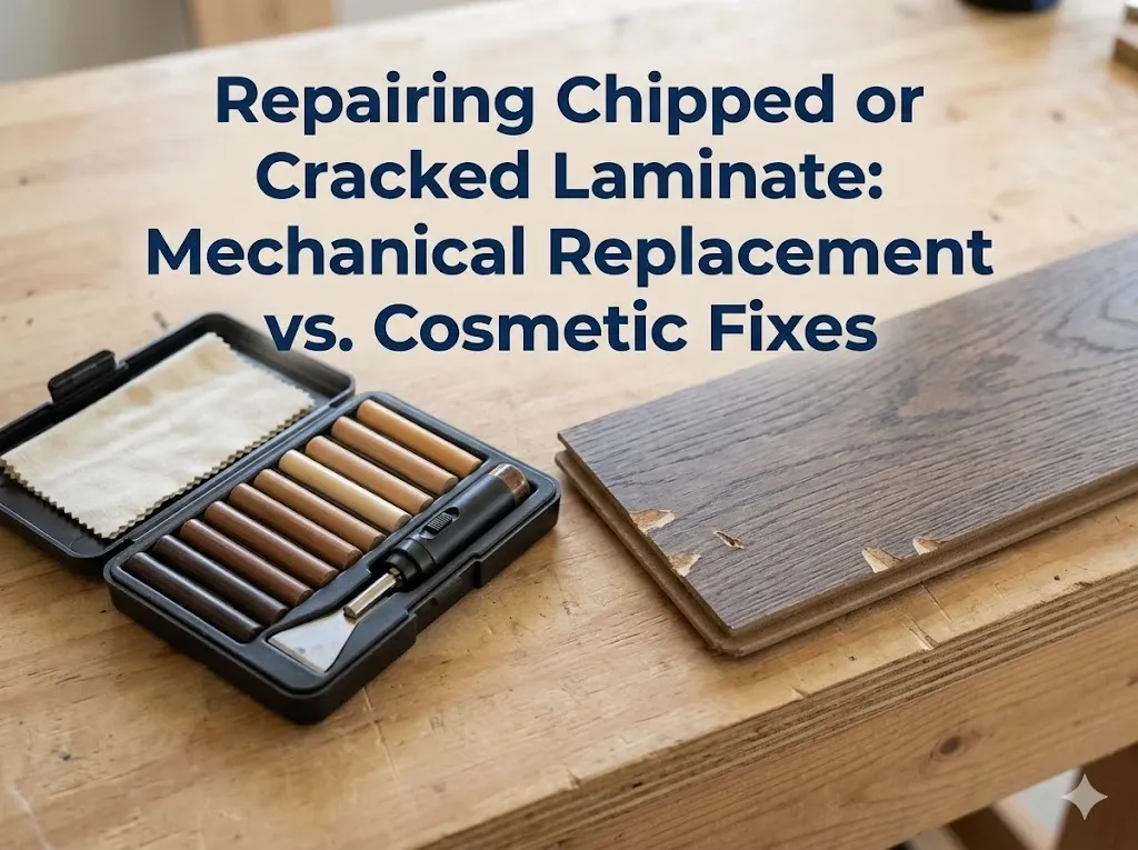 Comparison of cosmetic floor repair kits and mechanical plank replacement in a Florida home