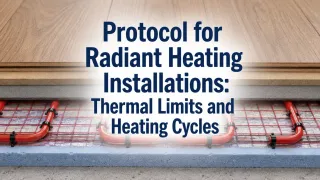 Technical cross-section of laminate flooring installed over a radiant heating system in a Tampa Bay home